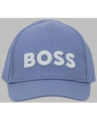 BOSS - Kids Cotton Baseball Cap With Embroidered Logo - Lyst