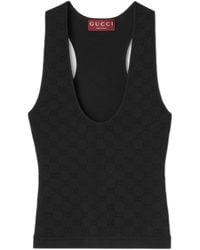 Gucci - Scoop Neck Sleeveless Top - Lyst