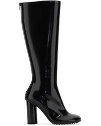Bottega Veneta - Leather Raffia Atomic Boots - Lyst