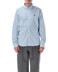 Ami Paris - Light Striped Shirt - Lyst