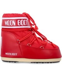 Moon Boot Icon Mini Low Water-Repellent Nylon Boots With Logo Panel ...
