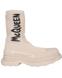 McQueen - Oversized Rubber Lug Sole Boots - Lyst