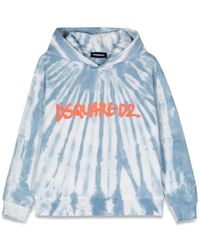 DSquared² - Slouch Fit Logo Hoodie - Lyst