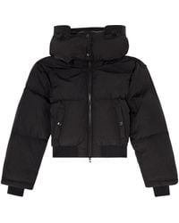 DIESEL - Wrinkled-Nylon Down Puffer Jacket With Detachable Hood - Lyst