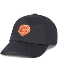 KENZO - Boke Heart' Embroidered Cotton Cap - Lyst
