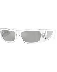 Versace - Rectangle Full Rim, With A Frame And Dark Lens - Lyst
