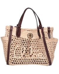 Chloé - Raffia & Buffalo Leather Mini Bag - Lyst