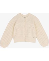 Chloé - Girl's Knit Cardigan With Button Closure And Metal Logo - Lyst