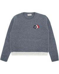 Moncler - Kids Wool-Wisdom Crew Neck Sweater - Lyst