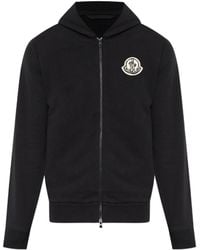 Moncler - Logo Zip Up Hoodie - Lyst