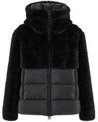Blauer - Faux Fur Hooded Puffer Jacket - Lyst
