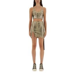 Rick Owens - Cropped Fitted Top With Subtle Sheen - Lyst