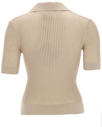 Patou - Ribbed Knit Polo Shirt - Lyst