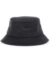 Jacquemus - 'Le Bob Cachemiro' Bucket Hat With Logo Lettering Embroidery On The Front And Ribbed Brim - Lyst