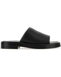 Ferragamo - Salvatore Nappa Leather Slippers - Lyst