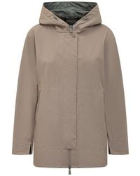Herno - Lightweight Hooded A-Shape Jacket - Lyst