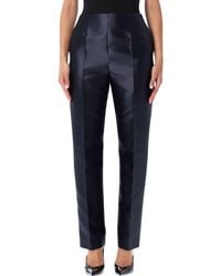 Alberta Ferretti - Triple-Layer Silk Light Knit High-Rise Straight-Leg Tailored Trousers - Lyst