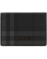 Burberry - Printed Canvas Mini Card Holder 10 Cm X 8 Cm - Lyst