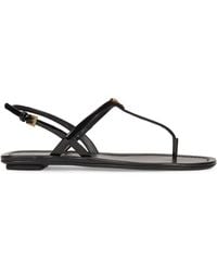 Prada - Flip-Flops Patent Leather Calfskin Sandal - Lyst