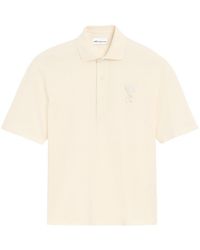 Ami Paris - Ami De Coeur Cotton Polo Shirt - Lyst