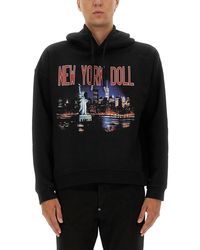 DSquared² - Graphic Print Hoodie - Lyst