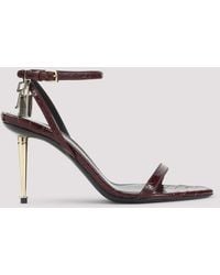 Tom Ford - Semi Shiny Printed Python Sandals - Lyst
