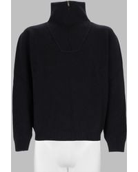 Saint Laurent - Pullover Con Mezza Zip - Lyst
