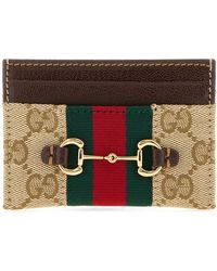 Gucci - Gg Fabric Card Holder - Lyst