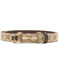 Gucci - Leather Belt With Horsebit - Lyst