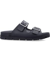 Prada - Double Buckle Lug Sole Slide Sandals - Lyst