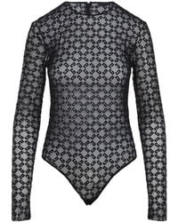 Givenchy - Monogram Tulle Bodysuit - Lyst