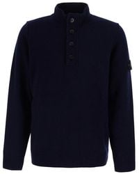 Stone Island - High-Neck Wool Sweater Tops - Lyst
