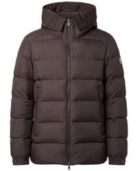Moncler - Logo Hood Down Jacket With Drawstring, Zip Front & Side Pockets - Lyst