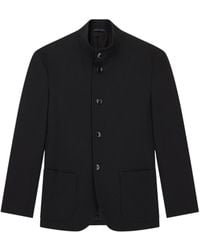 Giorgio Armani - Stand Collar Button-Front Jacket - Lyst