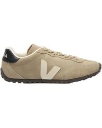 Veja - Aerodynamic Taupe Suede Sneakers With Organic Leather Inserts - Lyst