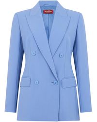 Max Mara - Wool Double-Breasted Blazer - Lyst