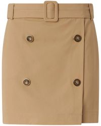 Pinko - Mini Skirt With Buttons And Belt - Lyst