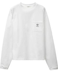 Versace - Embroidered Cotton-Jersey T-Shirt - Lyst