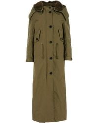 Prada - Single-Breasted Long Coat - Lyst