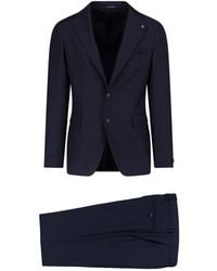 Tagliatore - Single-Breasted Peaked Lapel Wool Suit - Lyst