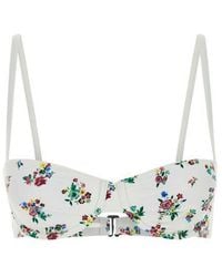 Tory Burch - Floral Print Bikini Top - Lyst