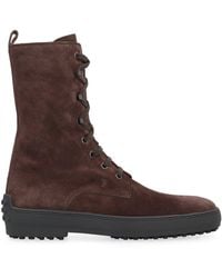 Tod's - Ankle Boot Winter Rubber In Suede Leather - Lyst