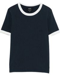 A.P.C. - Contrasting-Trims T-Shirt - Lyst