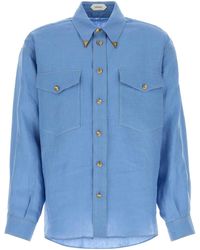 Versace - Linen Shirt - Lyst