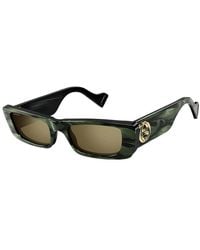Gucci - Gg Mini Aviator Sunglasses With Bronze Mirror Lenses - Lyst
