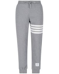 Thom Browne - Striped Cotton Joggers - Lyst