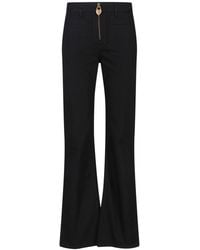 Chloé - Cotton Denim Outerwear With Calf Leather Patch - Lyst