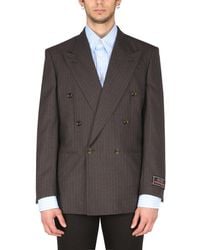 Gucci - Double-Breasted Wool Jacket - Lyst