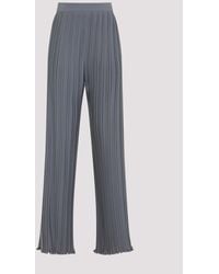 Lanvin - High-Waisted Straight Leg Trousers - Lyst