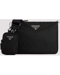Prada - Black Bandoliera Recycled Polyamide Bag - Lyst